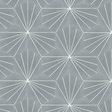 Avente Mission Bakery Oxford Gray 8 inch Hexagon Cement Tile  Rug Small