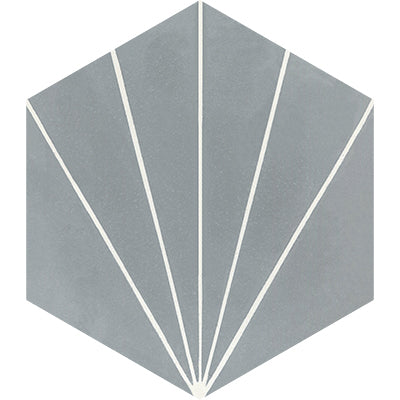 Avente Mission Bakery Oxford Gray 8 inch Hexagon Cement Tile