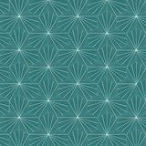 Mission Bakery Turquoise 8" Hexagon Cement Tile Rug