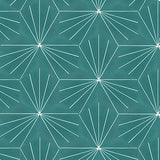Mission Bakery Turquoise 8" Hexagon Cement Tile Rug Detail
