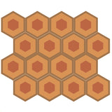 Mission Big Vibe 8" Hexagon Encaustic Cement Tile Rug