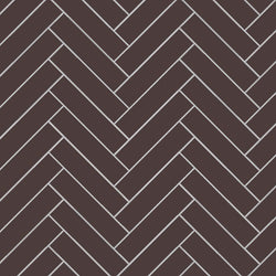 Avente Mission Chocolate 2"x8" Cement Tile Herringbone Rug