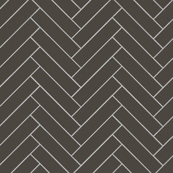 Avente Mission Chocolate Asia 2"x8" Cement Tile Herringbone Rug