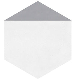 Mission Clip Oxford Gray 8" Hexagon Cement Tile