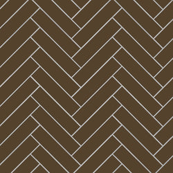 Avente Mission Dark Brown 2"x8" Cement Tile Herringbone Rug
