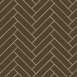 Avente Mission Dark Brown 2"x8" Cement Tile Herringbone Rug