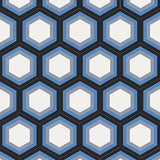 Mission Echo 01 8" Hexagon Encaustic Cement Tile Rug Detail