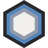 Mission Echo 01 8" Hexagon Encaustic Cement Tile