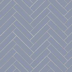 Avente Mission French Blue 2"x8" Cement Tile Herringbone Rug