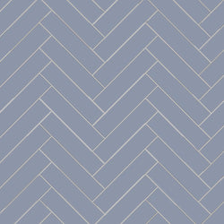 Avente Mission French Blue 2"x8" Cement Tile Herringbone Rug