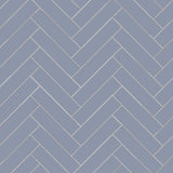 Avente Mission French Blue 2"x8" Cement Tile Herringbone Rug