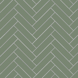 Avente Mission Green 2"x8" Cement Tile Herringbone Rug