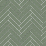 Avente Mission Green 2"x8" Cement Tile Herringbone Rug