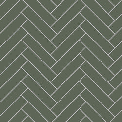 Avente Mission Green Asia 2"x8" Cement Tile Herringbone Rug