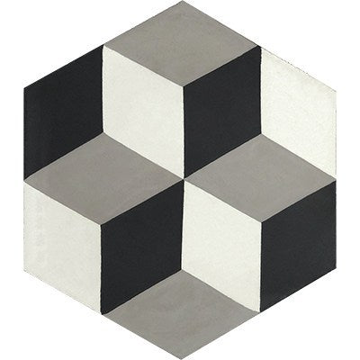 Mission Harlequin Classic 8" Hexagon Cement Tile