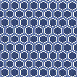 Avente Mission Honeycomb Deep Blue 8 inch Hexagon Cement Tile Rug