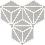 Mission Isosceles Gris 8" Hexagon Cement Tile