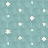 Avente Mission Star Blend Aqua 8" Hexagon Tile Rug