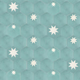 Avente Mission Star Blend Aqua Hexagon Tile Rug