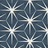 Avente Mission Mystic Star Navy 8 inch Hexagon Cement Tile Small Rug