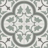 Avente Mission Roseton Mountain Colorway 8"x8" Encaustic Cement Tile Quarter Design