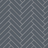 Avente Mission Steel 2"x8" Cement Tile Herringbone Rug