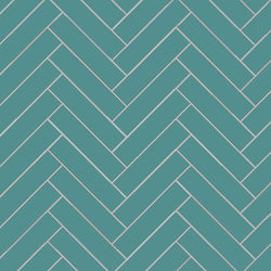 Avente Mission Turquoise 2"x8" Cement Tile Herringbone Rug