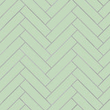 Avente Mission Vert Clair 2"x8" Cement Tile Herringbone Rug