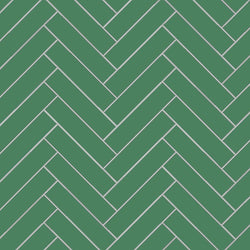 Avente Mission Vert Fonce 2"x8" Cement Tile Herringbone Rug