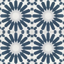 Mission Zahr 01 Encaustic Cement Tile Quarter Design