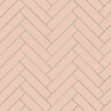 Avente Mission Salmon 2"x8" Cement Tile Herringbone Rug