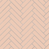 Avente Mission Salmon 2"x8" Cement Tile Herringbone Rug