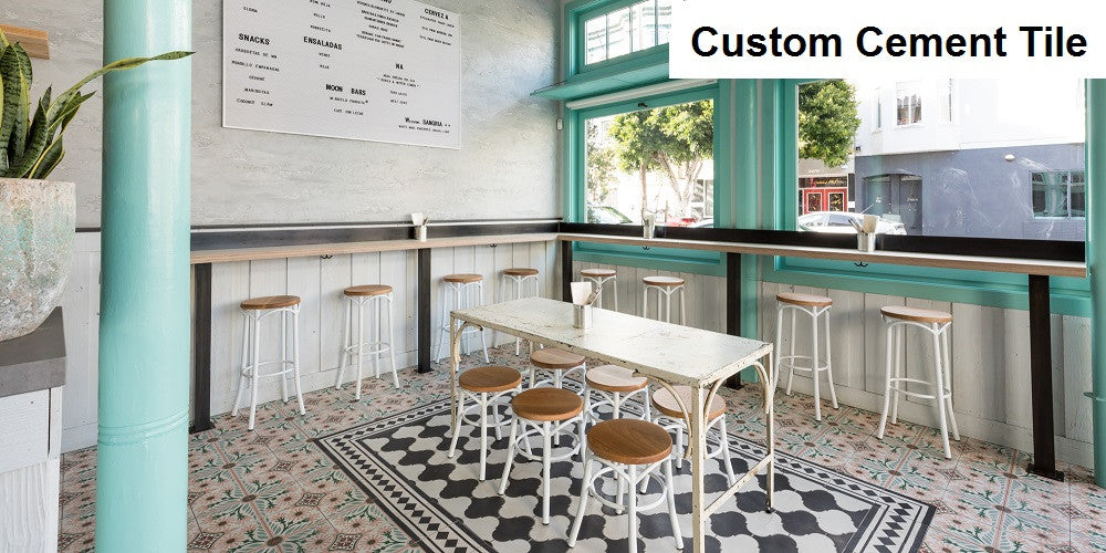 Custom Cement Tile Design was Created for Media Noche in San Francisco
