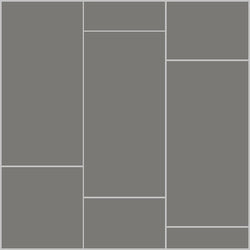Mission 6"x12" Charcoal Encaustic Cement Tile Running Bong Rug