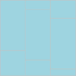 Mission 6"x12" Azul Caribe Encaustic Cement Tile Running Bong Rug