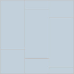 Mission 6"x12" Blue Clair Encaustic Cement Tile Running Bong Rug
