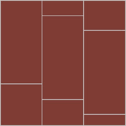 Mission 6"x12" D'Hanis Red Encaustic Cement Tile Running Bong Rug