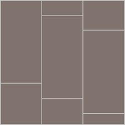 Mission 6"x12" Graphite Encaustic Cement Tile Running Bong Rug