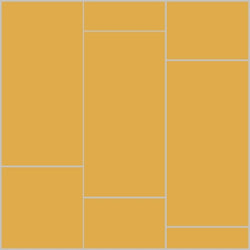 Mission 6"x12" Jaune Fonce Encaustic Cement Tile Running Bong Rug
