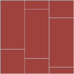 Mission 6"x12" Rojo Palo Alto Encaustic Cement Tile Running Bong Rug