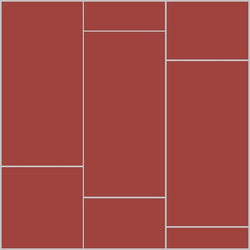 Mission 6"x12" Rouge Encaustic Cement Tile Running Bong Rug
