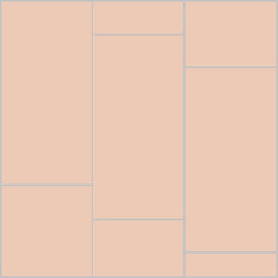 Mission 6"x12" Salmon Encaustic Cement Tile Running Bong Rug