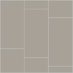 Mission 6"x12" Taupe Encaustic Cement Tile Running Bong Rug