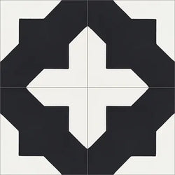 Mission Alhambra Classic 8"x8" Encaustic Cement Tile Quarter Design