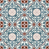 Mission Amalia 02 6"x6" Encaustic Cement Tile Rug