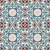 Mission Amalia 02 6"x6" Encaustic Cement Tile Rug