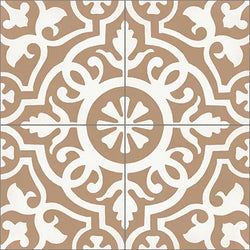 Mission Amalia Sandstone 6"x6" Encaustic Cement Tile Quarter Design