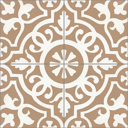 Mission Amalia Sandstone 6"x6" Encaustic Cement Tile Quarter Design