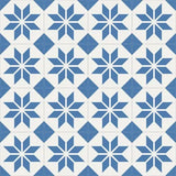 Mission Antique Star Blue 8"x8" Encaustic Cement Tile Rug Layout