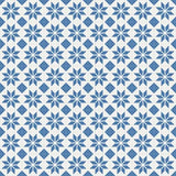Mission Antique Star Blue 8"x8" Encaustic Cement Tile Rug